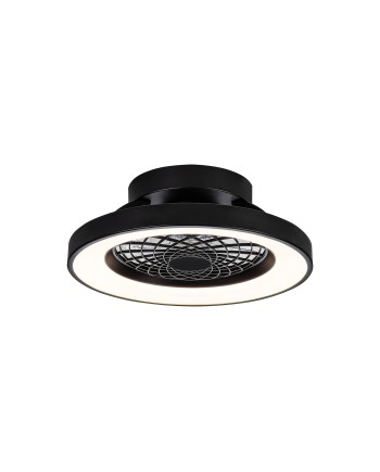 TIBET MINI * VENTILADOR PLAFÓN LED NEGRO CON MANDO